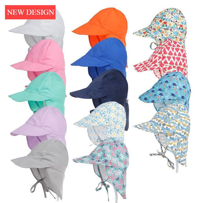 Baby Adjustable Sun Travel Beach Caps Summer Swimming Hat for Boys Girls Kids