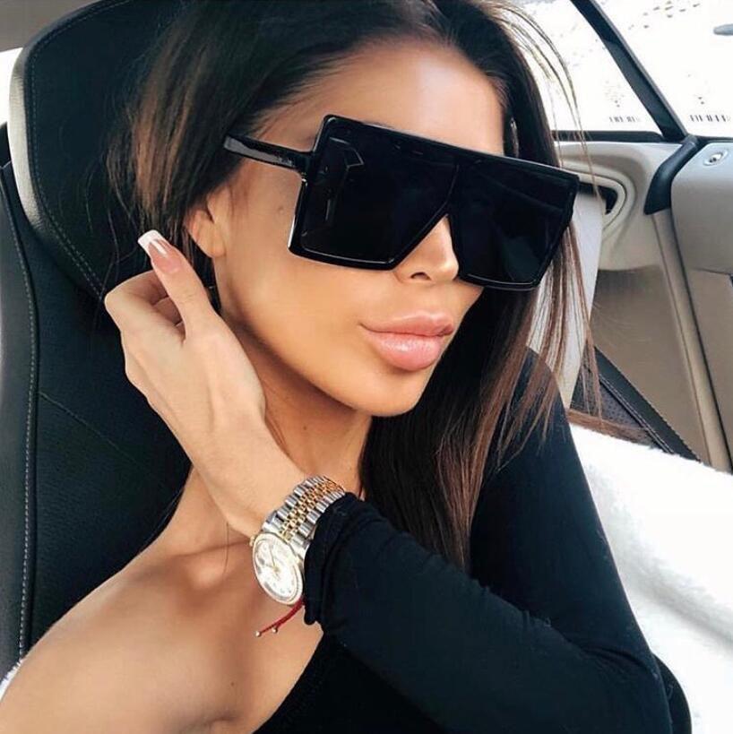 Oversized Modern Luxury Big Frame Square Women Sunglasses