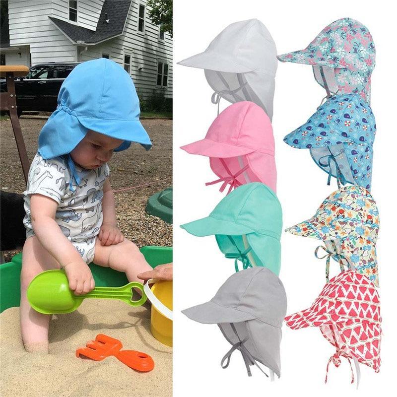 Baby Adjustable Sun Travel Beach Caps Summer Swimming Hat for Boys Girls Kids