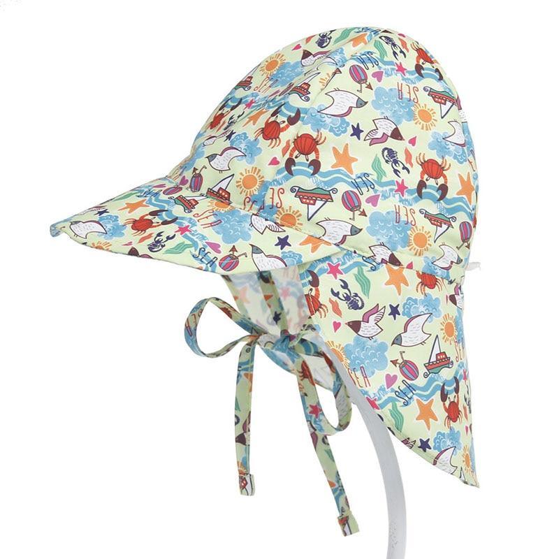 Baby Adjustable Sun Travel Beach Caps Summer Swimming Hat for Boys Girls Kids