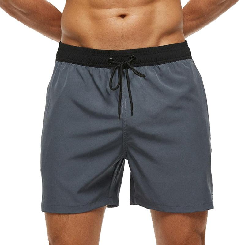 Men's Stretch Swim Trunks Quick Dry Beach Shorts With Zipper Pockets and Mesh Lining