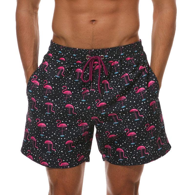 Beach Shorts Summer Quick Dry Men's Board Swimsuits Man Swim Trunks Surf Swimwear
