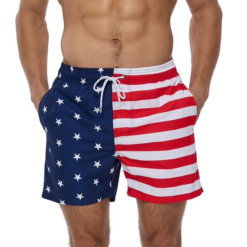 Beach Shorts Summer Quick Dry Men's Board Swimsuits Man Swim Trunks Surf Swimwear