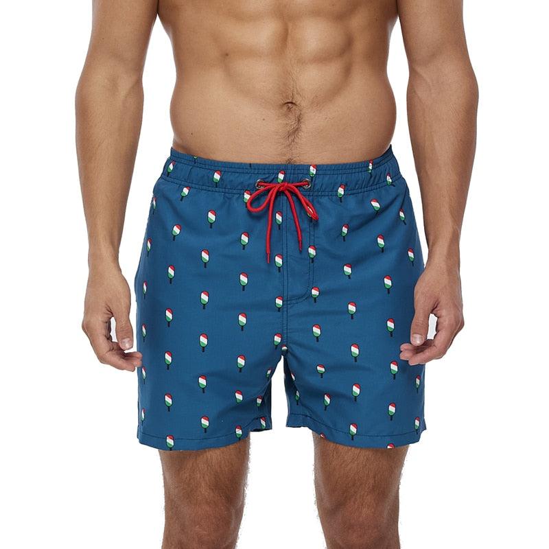 Beach Shorts Summer Quick Dry Men's Board Swimsuits Man Swim Trunks Surf Swimwear