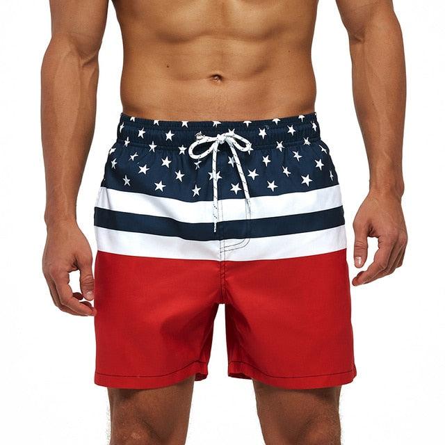 Beach Shorts Summer Quick Dry Men's Board Swimsuits Man Swim Trunks Surf Swimwear