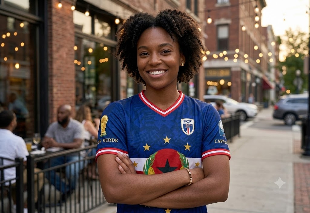 Cape Verde Soccer Jersey — Tubarões Azuis #26 | World Cup 2026 Edition