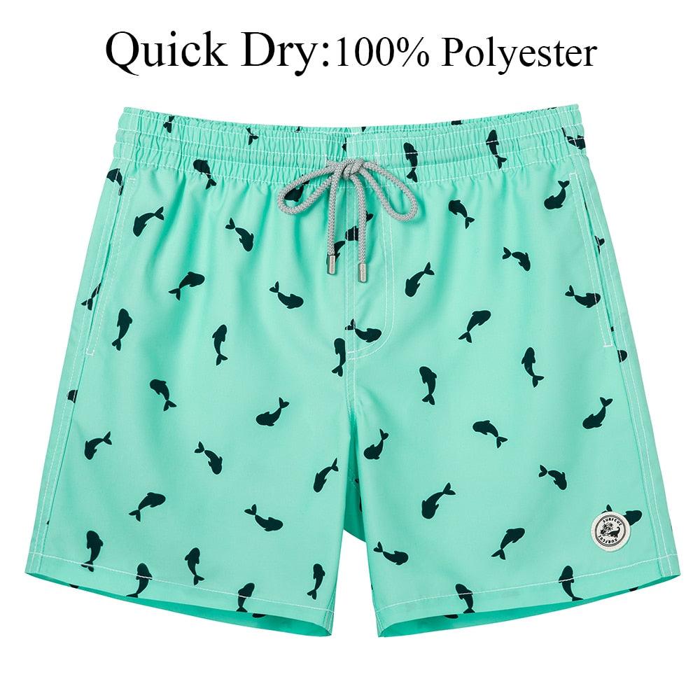 Men's Beach Shorts Boardshorts with Mesh Lining