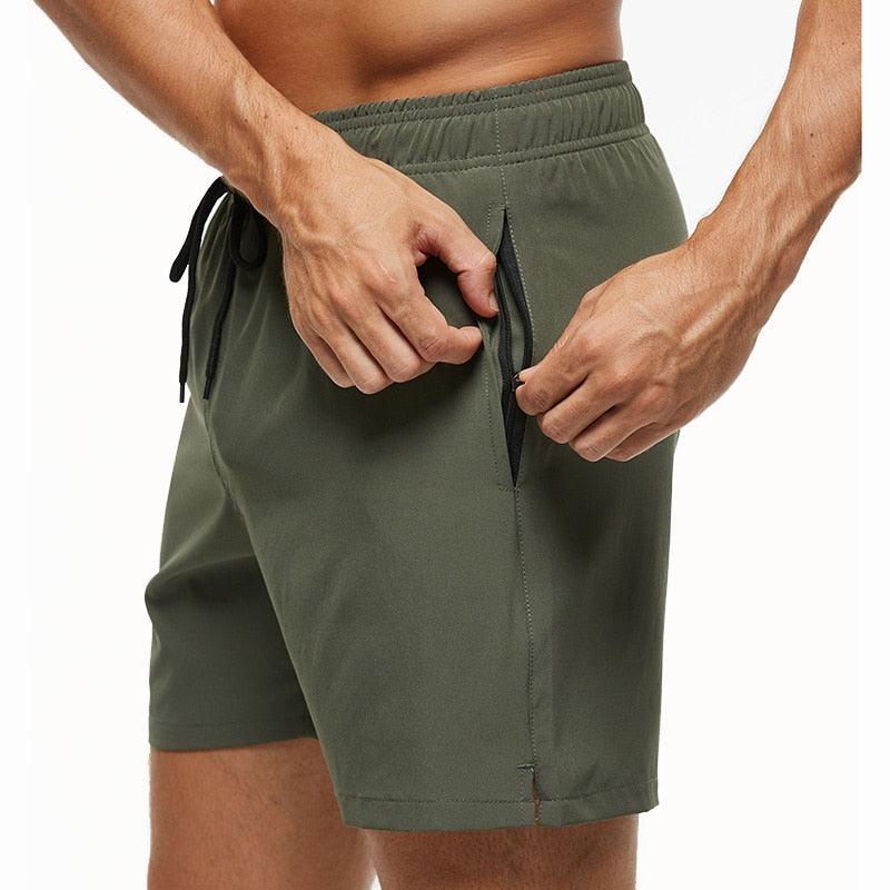 Men's Stretch Swim Trunks Quick Dry Beach Shorts With Zipper Pockets and Mesh Lining