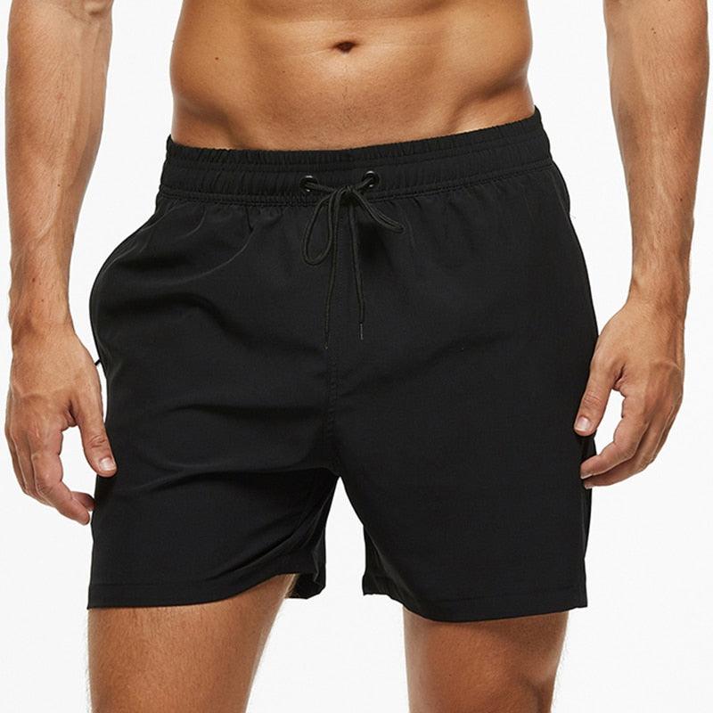 Men's Stretch Swim Trunks Quick Dry Beach Shorts With Zipper Pockets and Mesh Lining