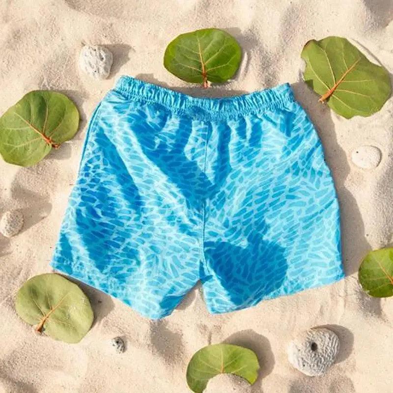 Modern Men's Summer Discoloration Swimming Trunks Magical Change Color Beach Surf Shorts Quick Dry