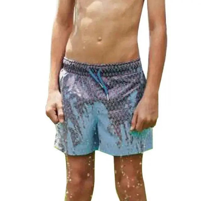 Modern Men's Summer Discoloration Swimming Trunks Magical Change Color Beach Surf Shorts Quick Dry