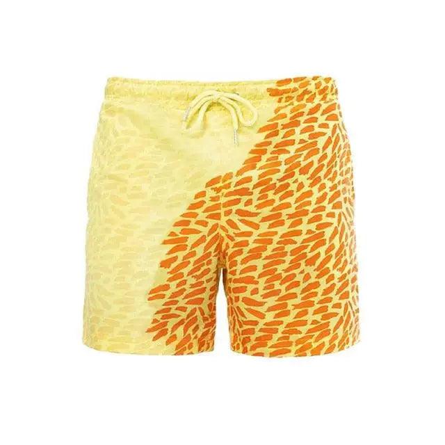 Modern Men's Summer Discoloration Swimming Trunks Magical Change Color Beach Surf Shorts Quick Dry